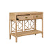 Worlds Away - Granada Four Door Buffet With Mirror Front Doors And Wrapped Rattan - GRANADA NAT - GreatFurnitureDeal