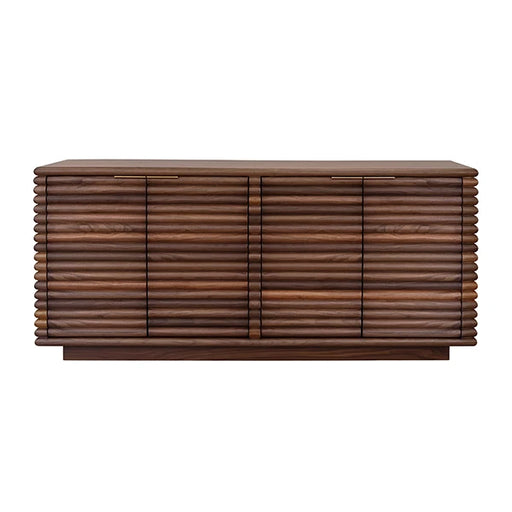 Worlds Away - Giovanni Four Door Large Horizontal Reed Buffet With Antique Brass Hardware In Walnut - GIOVANNI WAL - GreatFurnitureDeal