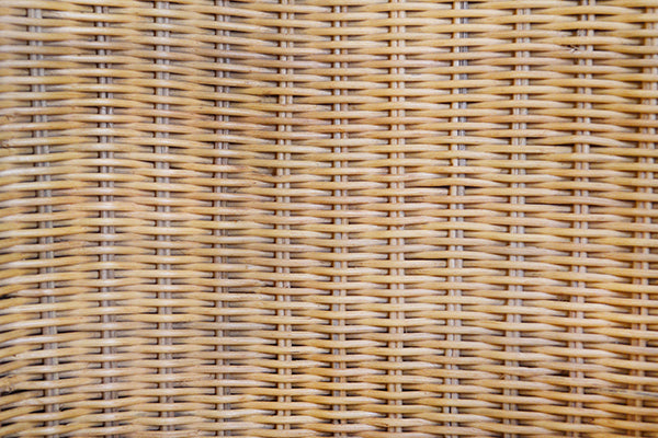 Worlds Away - Giza Rattan Three Leg Lounge Chair with Performance Ivory Linen - GIZA - GreatFurnitureDeal