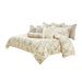 AICO Furniture - Glennridge"10pc King Comforter Set"Frost - BCS-KS10-GLNRG-FRS - GreatFurnitureDeal