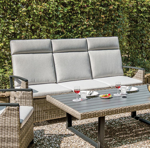 Furniture of America - Antigua Sofa in Gun Metal/Brown/Gray - GM-1004 - GreatFurnitureDeal