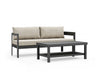 Furniture of America - Lotus Sofa & Coffee Table Set in Black/Light Brown - GM-1049BK-2PK - GreatFurnitureDeal