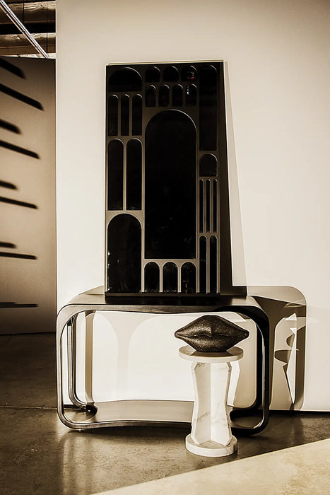 NOIR Furniture - Doorway Mirror in Matte Black - GMIR173MTB