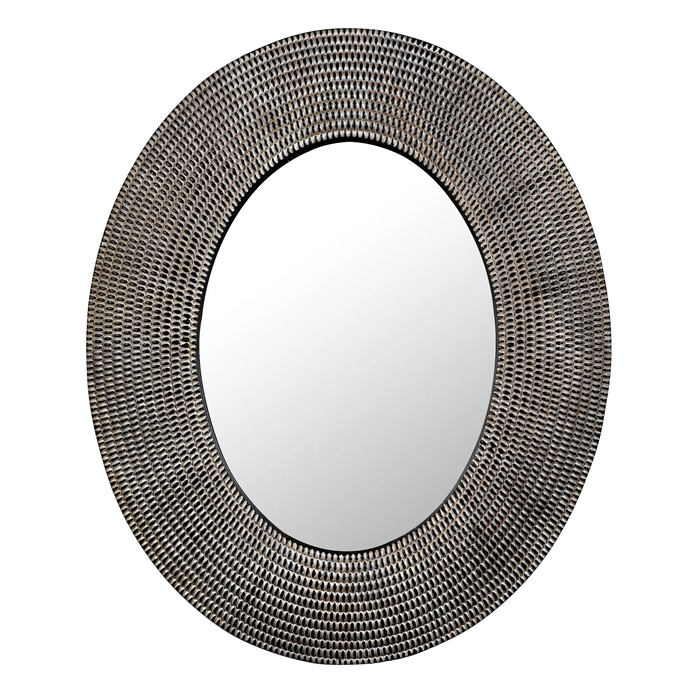 Noir Furniture - Coco Mirror in Ebony Walnut and White - GMIR176 - GreatFurnitureDeal