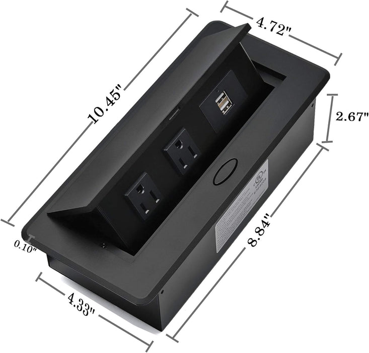 Okin Replacement Pop-Up Power Strip for Sofa & Loveseat Consoles - Dual USB and Power Outlet - GreatFurnitureDeal