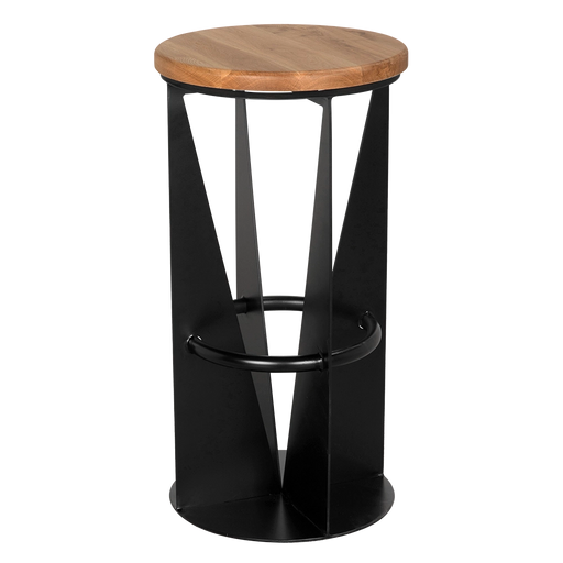 Noir Furniture - Nagoya Stool Bar Height in Matte Black - GSTOOL158MTB-L - GreatFurnitureDeal