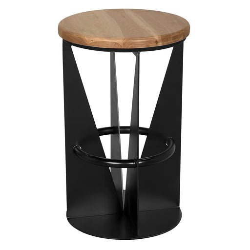 Noir Furniture - Nagoya Stool Counter Height in Matte Black - GSTOOL158MTB-S - GreatFurnitureDeal
