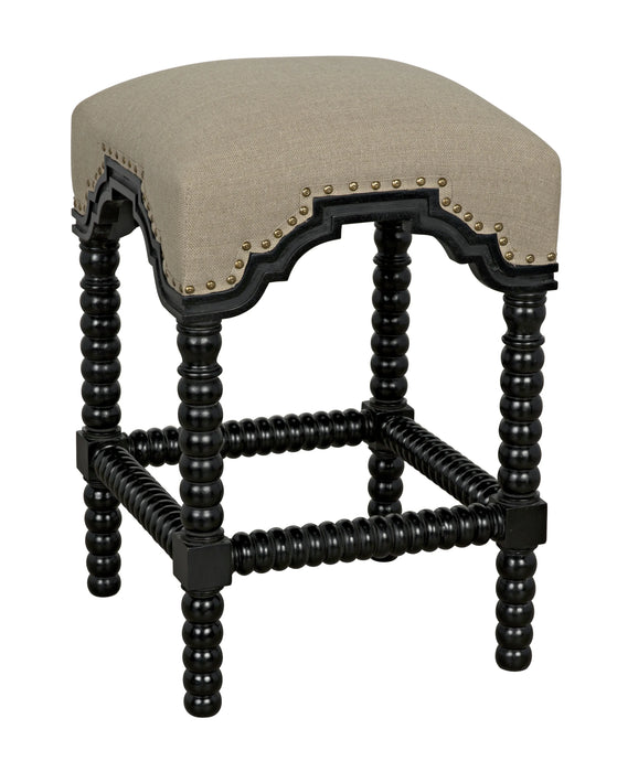 NOIR Furniture - Abacus Counter Stool, Hand Rubbed Black - GSTOOL201HBS-C