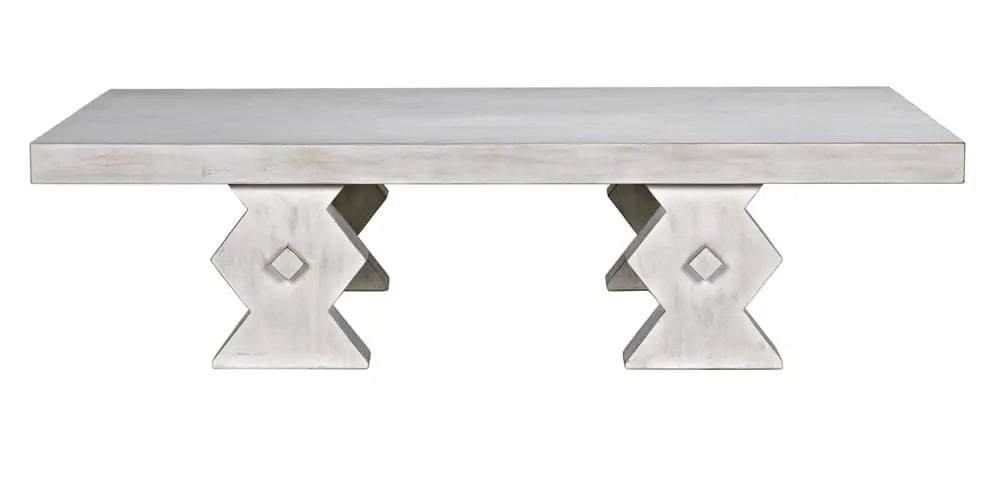Noir Furniture - Suzu Coffee Table in White Wash - GTAB1015WH - GreatFurnitureDeal