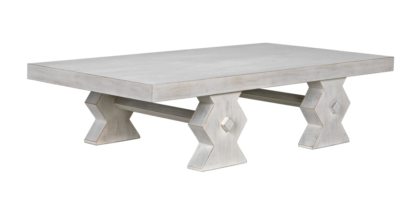 NOIR Furniture - Suzu Coffee Table in White Wash - GTAB1015WH