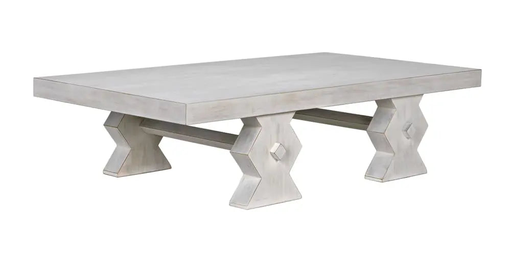 Noir Furniture - Suzu Coffee Table in White Wash - GTAB1015WH - GreatFurnitureDeal