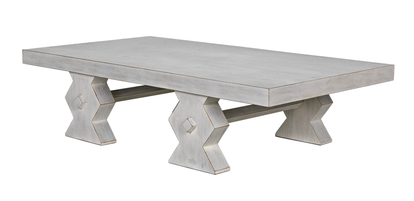 NOIR Furniture - Suzu Coffee Table in White Wash - GTAB1015WH