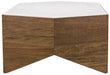 Noir Furniture - Amsterdam Coffee Table, Dark Walnut w-White Stone - GTAB1024DW - GreatFurnitureDeal