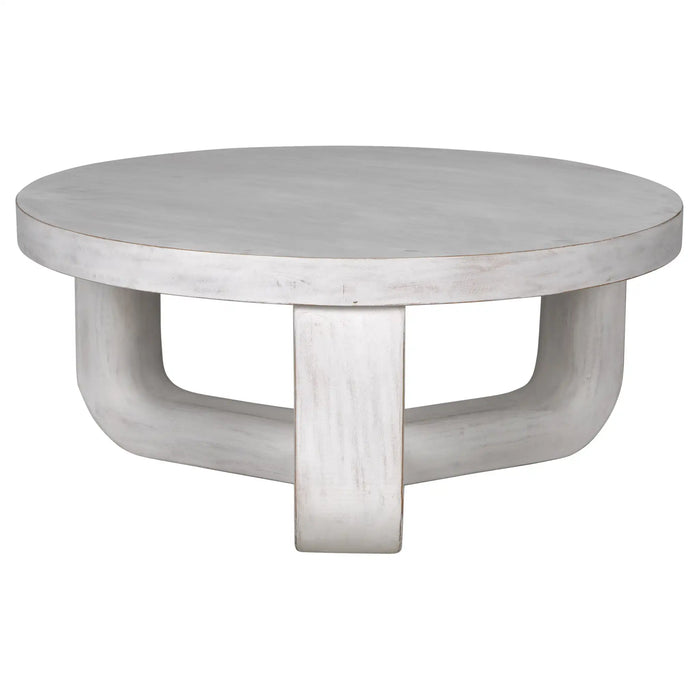 Noir Furniture - Joel Coffee Table in White Wash - GTAB1042WH - GreatFurnitureDeal