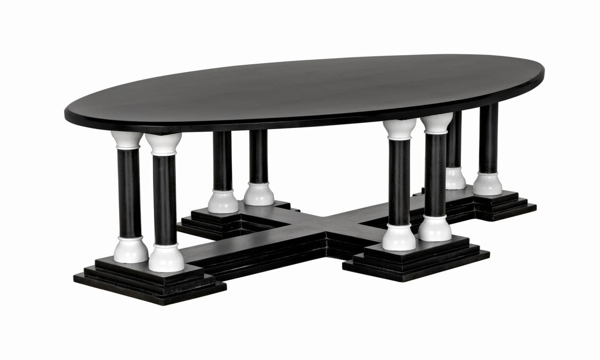 NOIR Furniture - Desoto Coffee Table, Pale and Solid White - GTAB1106HBSW - GreatFurnitureDeal