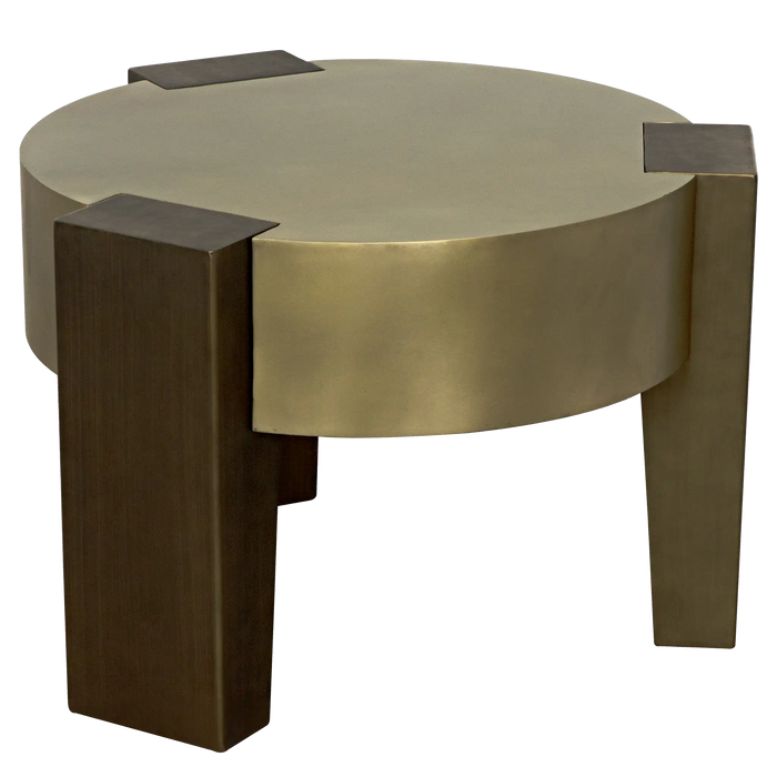 NOIR Furniture - Carrusel Coffee Table in Metal with Brass and Aged Brass - GTAB1113MBAB