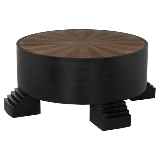 Noir Furniture - Tambour Coffee Table in Hand Rubbed Black - GTAB1114HBV - GreatFurnitureDeal