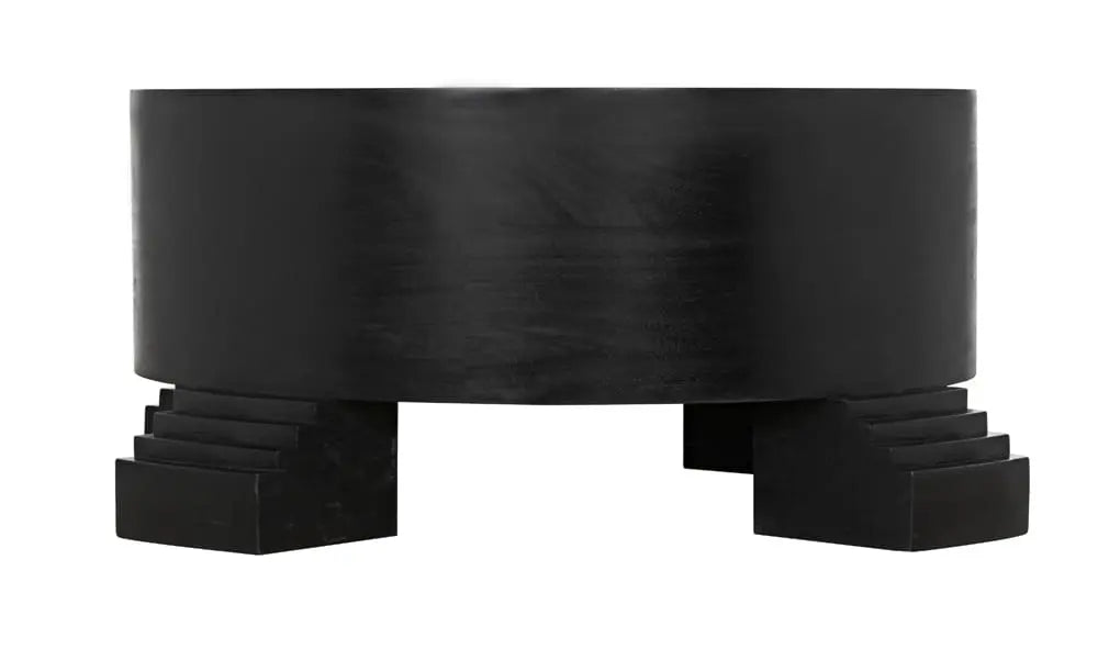 Noir Furniture - Tambour Coffee Table in Hand Rubbed Black - GTAB1114HBV - GreatFurnitureDeal