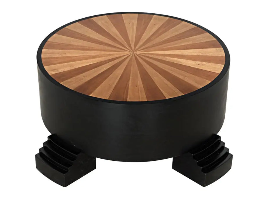 Noir Furniture - Tambour Coffee Table in Hand Rubbed Black - GTAB1114HBV - GreatFurnitureDeal