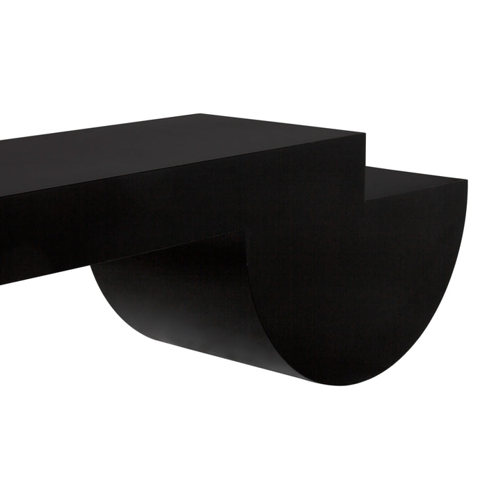 Noir Furniture - Leeroy Coffee Table / Bench in Matte Black - GTAB1143MTB - GreatFurnitureDeal