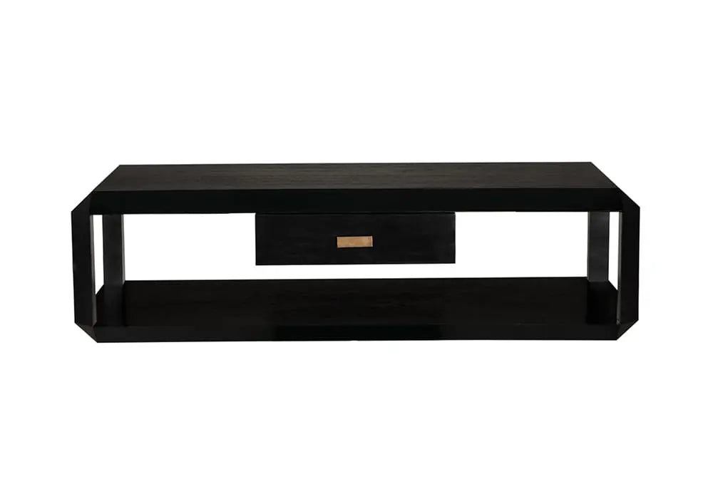Noir Furniture - Obtuse Coffee Table in Hand Rubbed Black - GTAB1148HB - GreatFurnitureDeal