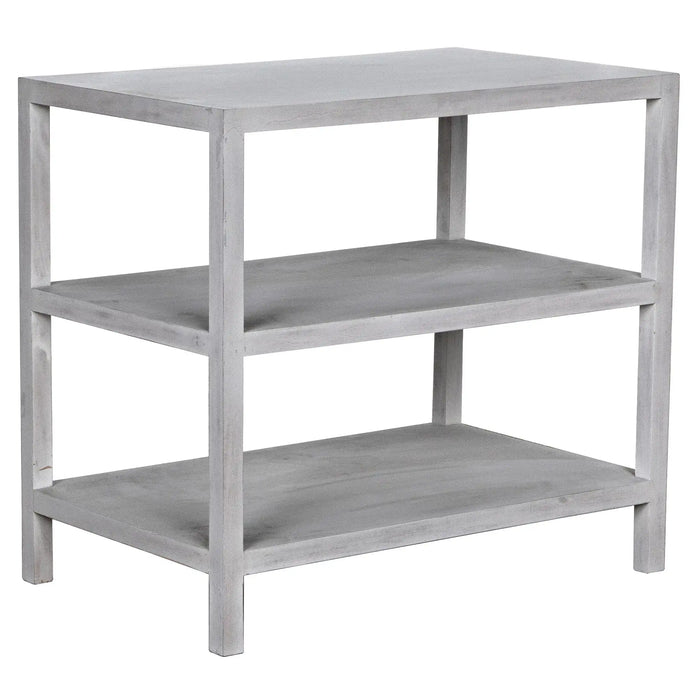 NOIR Furniture - 2 Shelf Side Table, White Wash - GTAB235WH