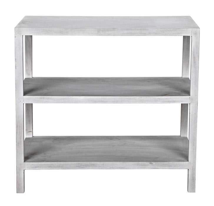 NOIR Furniture - 2 Shelf Side Table, White Wash - GTAB235WH - GreatFurnitureDeal