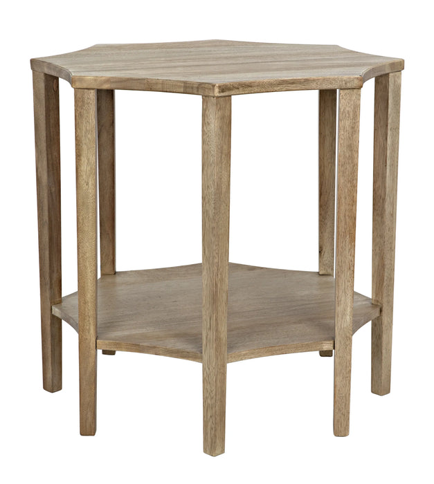 NOIR Furniture - Ariana Side Table Washed Walnut - GTAB335WAW - GreatFurnitureDeal