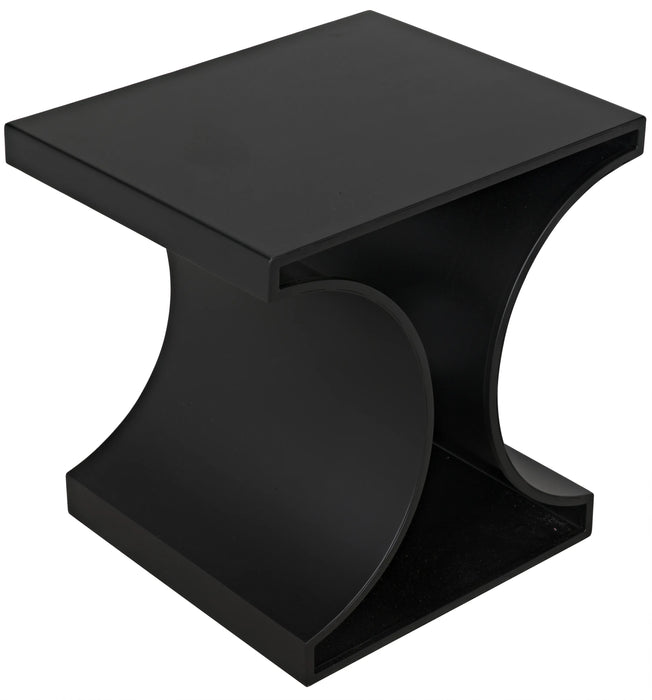 NOIR Furniture - Alec Side Table, Black Metal - GTAB358MTB - GreatFurnitureDeal