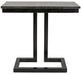 NOIR Furniture - Alonzo Side Table, Black Metal with Marble - GTAB359-ML - GreatFurnitureDeal