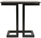 NOIR Furniture - Alonzo Side Table, Black Metal with Marble - GTAB359-ML - GreatFurnitureDeal