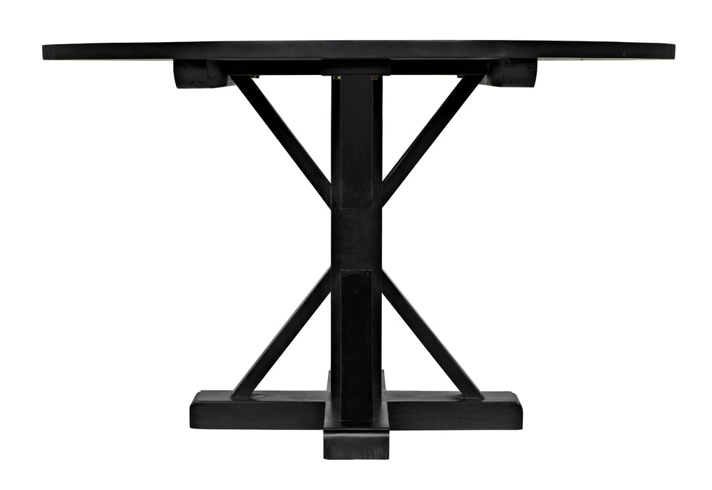NOIR Furniture - 48" Criss-Cross Round Dining Table - GTAB419HB-48 - GreatFurnitureDeal