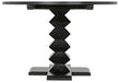 Noir Furniture - Zig-Zag Dining Table 48" Diameter in Hand Rubbed Black - GTAB472HB-48 - GreatFurnitureDeal