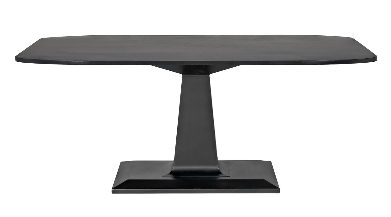 NOIR Furniture - Amboss Dining Table, Black Metal - GTAB492MTB - GreatFurnitureDeal