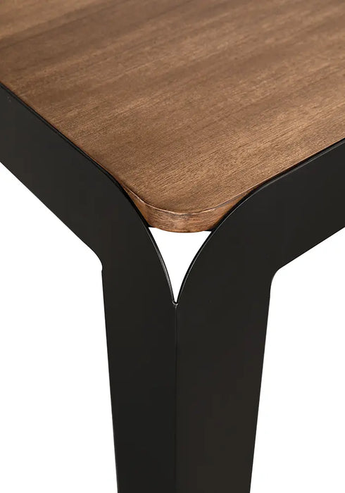 Noir Furniture - Alexei Dining Table in Dark Walnut and Matte Black - GTAB5012DW - GreatFurnitureDeal