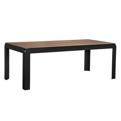 Noir Furniture - Alexei Dining Table in Dark Walnut and Matte Black - GTAB5012DW - GreatFurnitureDeal