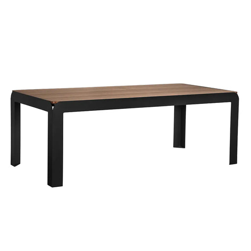 Noir Furniture - Alexei Dining Table in Dark Walnut and Matte Black - GTAB5012DW - GreatFurnitureDeal