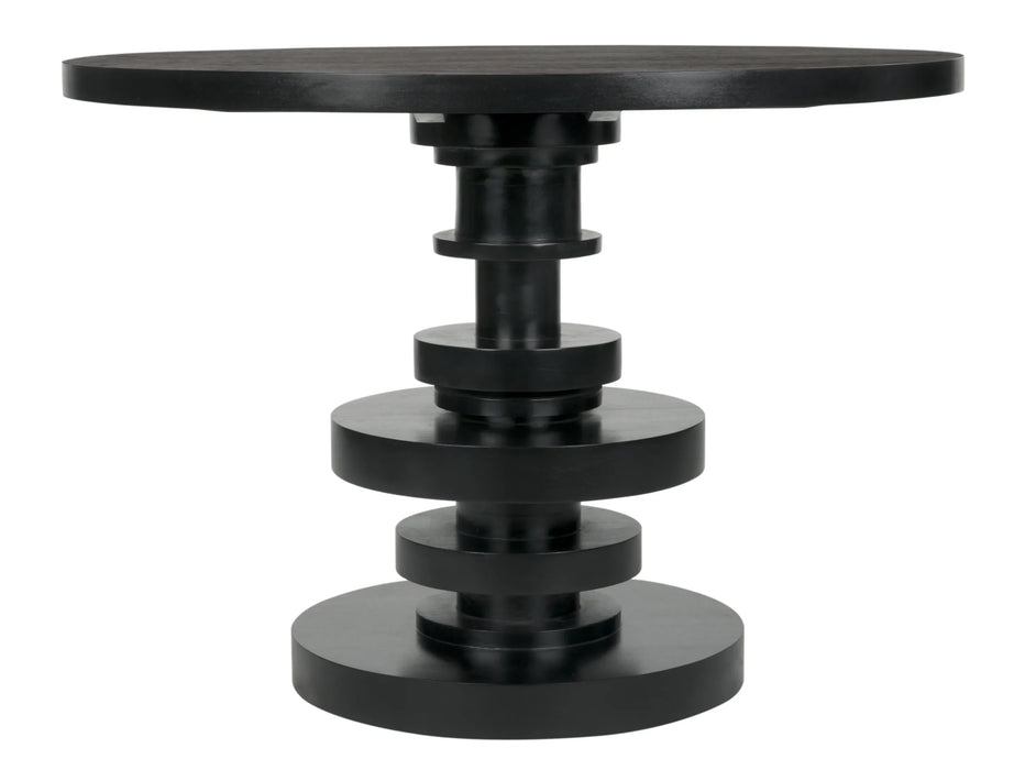 Noir Furniture - Corum Round Table, Hand Rubbed Black - GTAB544HB - GreatFurnitureDeal
