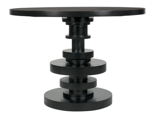 Noir Furniture - Corum Round Table in Hand Rubbed Black - GTAB544HB - GreatFurnitureDeal