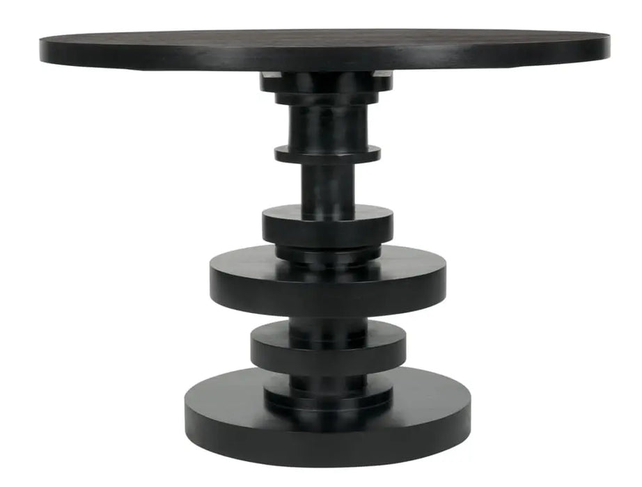 Noir Furniture - Corum Round Table in Hand Rubbed Black - GTAB544HB - GreatFurnitureDeal
