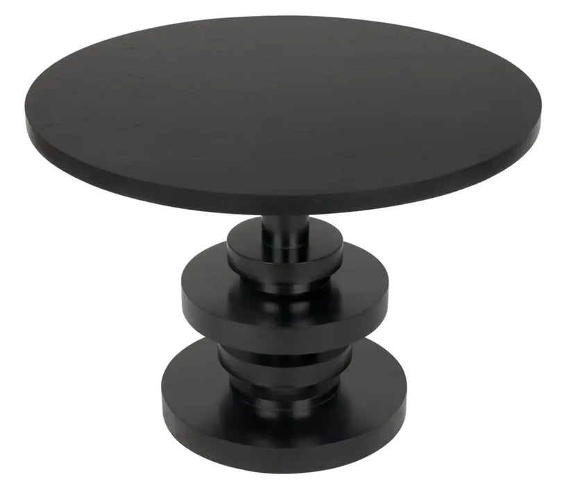 Noir Furniture - Corum Round Table in Hand Rubbed Black - GTAB544HB - GreatFurnitureDeal
