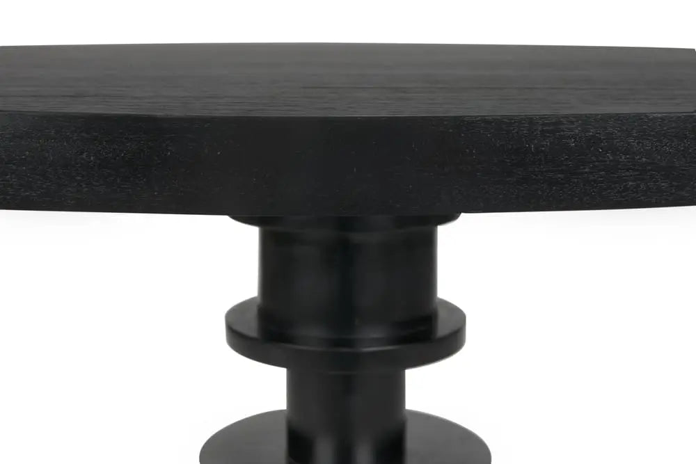 Noir Furniture - Corum Round Table in Hand Rubbed Black - GTAB544HB - GreatFurnitureDeal
