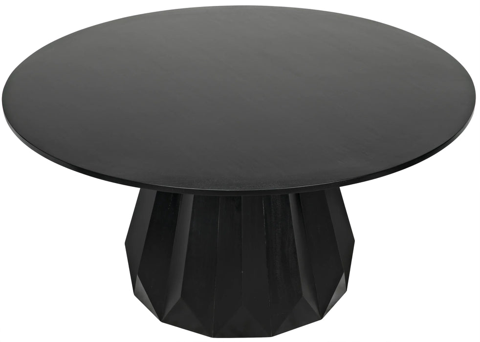 NOIR Furniture - Brosche Dining Table, Hand Rubbed Black - GTAB550HB