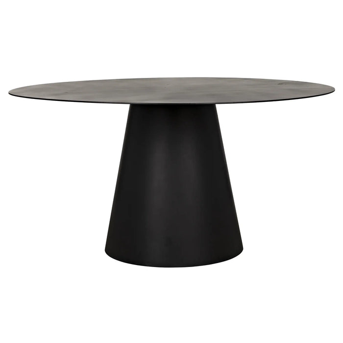 NOIR Furniture - Vesuvius Dining Table, Black Metal - GTAB556MTB