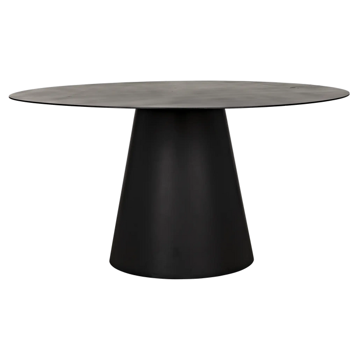 NOIR Furniture - Vesuvius Dining Table, Black Metal - GTAB556MTB