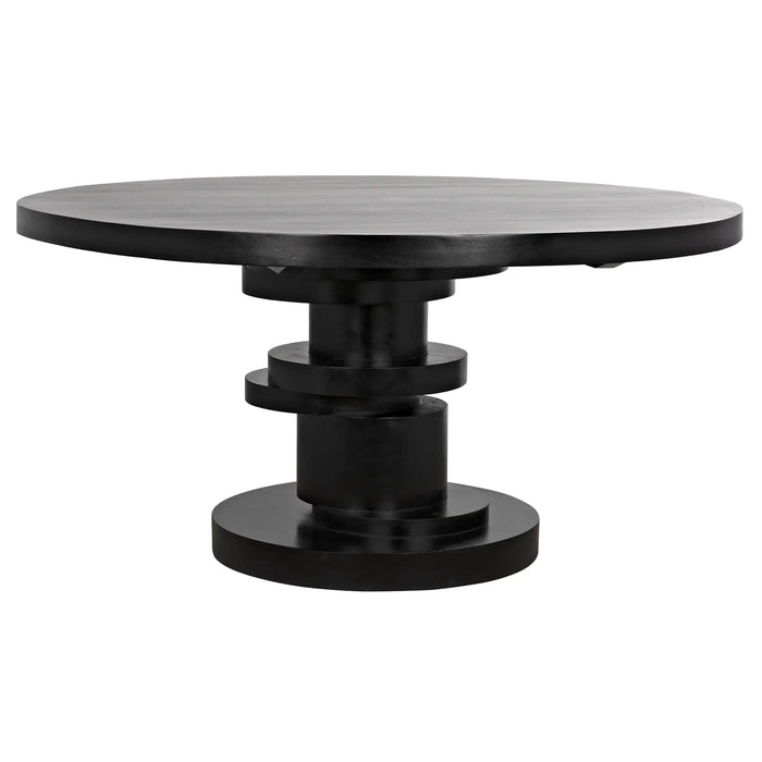NOIR Furniture - Hugo Dining Table, Hand Rubbed Black - GTAB558HB
