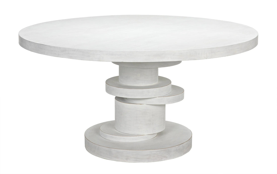 NOIR Furniture - Hugo Dining Table 60",  White Wash - GTAB558WH - GreatFurnitureDeal