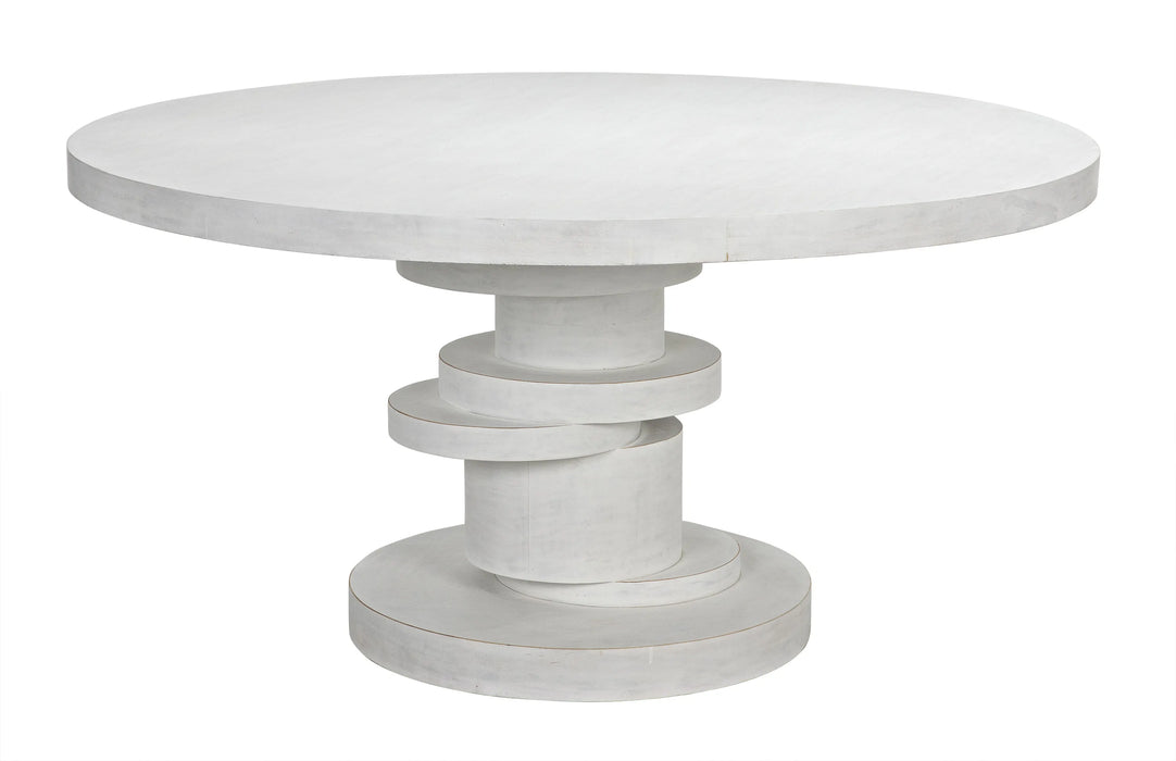 NOIR Furniture - Hugo Dining Table 60",  White Wash - GTAB558WH