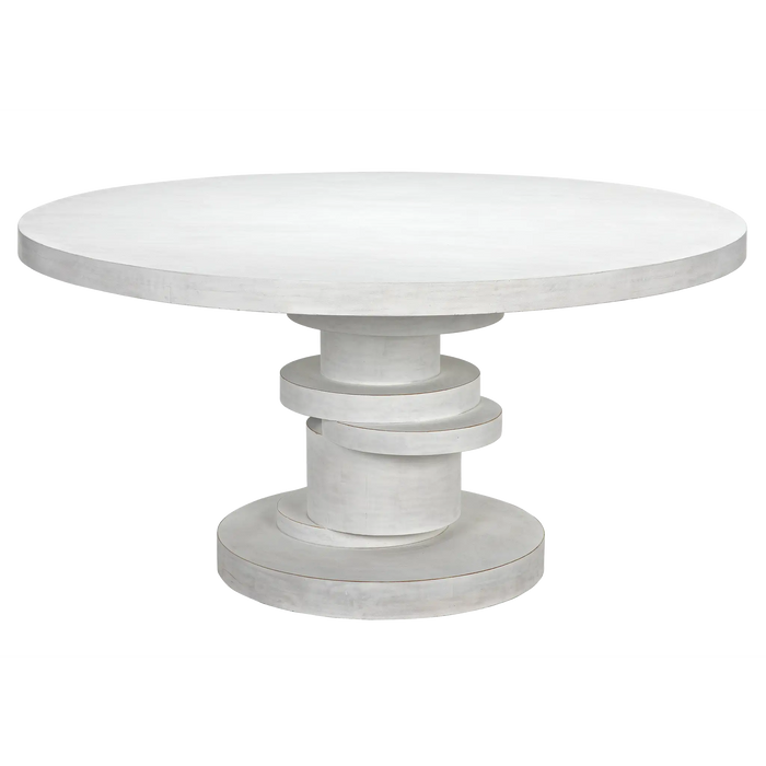 NOIR Furniture - Hugo Dining Table 60",  White Wash - GTAB558WH