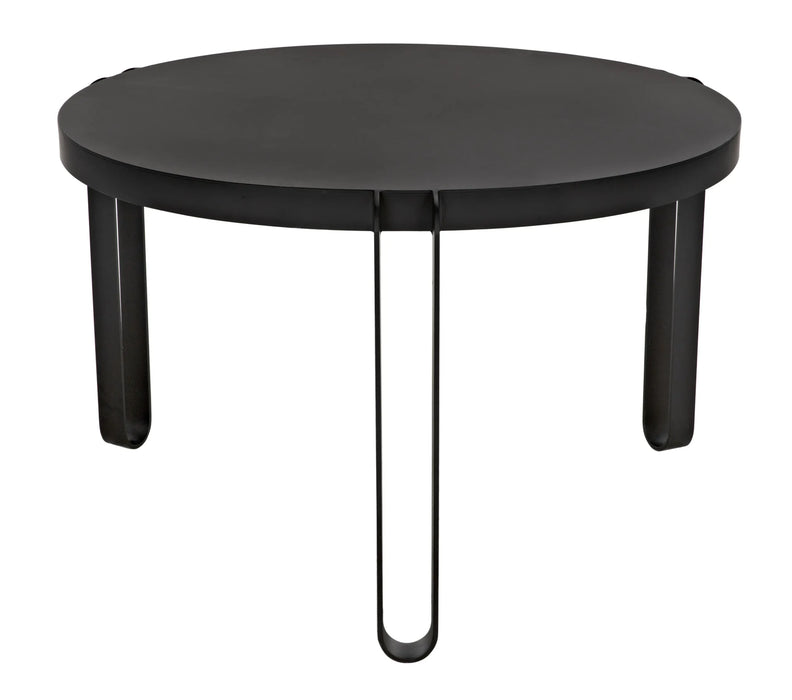 NOIR Furniture - Marcellus Dining Table, 49", Black Metal - GTAB563MTB-S - GreatFurnitureDeal